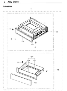 Drawer Diagram and Parts List for NE59K3310SW AA-0000 Samsung Range