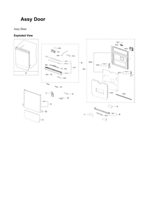 Door Assembly Diagram and Parts List for DW80B7070US AA-00 Samsung Dishwasher