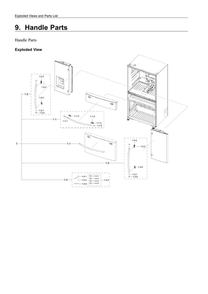 Part Location Diagram of DA98-02887C Samsung Handle Assembly