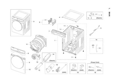 Part Location Diagram of DC97-21429P Samsung Assy cover pcb