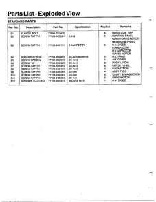 Parts List - Exploded View Page 6 Diagram and Parts List for MW3500T XAA Samsung Microwave