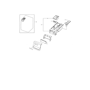Drawer Diagram and Parts List for WF338AAB XAA-01 Samsung Washer