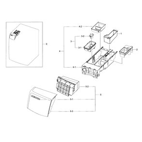 Drawer Diagram and Parts List for WF435ATGJRA A2-0000 Samsung Washer