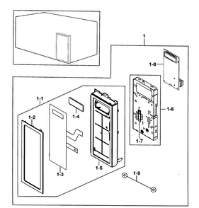 Control Assy Diagram and Parts List for SMH7185STG XAA Samsung Microwave
