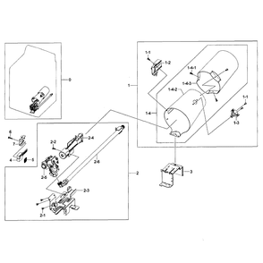 Heater Assembly Diagram and Parts List for DV456GWHDSU AA-01 Samsung Dryer