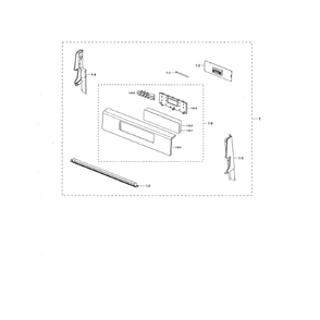 Control Box Assembly Diagram and Parts List for NX58M5600SW AA-00 Samsung Range
