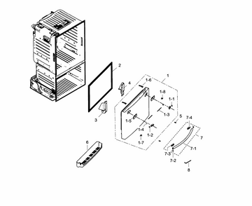 Part Location Diagram of DA63-06973A Samsung Guard Assembly