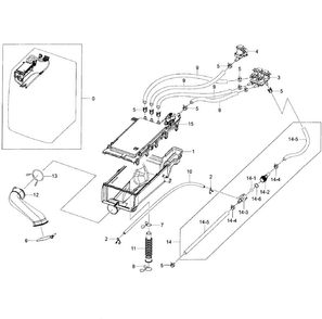 Drawer Housing Diagram and Parts List for WF395BTPAWR A2-0001 Samsung Washer