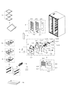 Part Location Diagram of DA96-00680C Samsung Assembly-RACK WINE;SSEDA-PJT