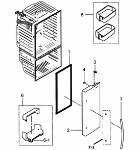 Right Door Diagram and Parts List for RFG298HDBP XAA-0000 Samsung Refrigerator