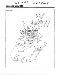 Parts List - Exploded View Diagram and Parts List for MW3500T XAA Samsung Microwave