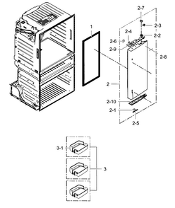 Refrigerator Door R Diagram and Parts List for RF4287HABP XAA-0004 Samsung Refrigerator