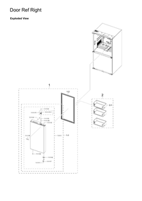 Part Location Diagram of DA82-03216S Samsung Packing Door Assembly