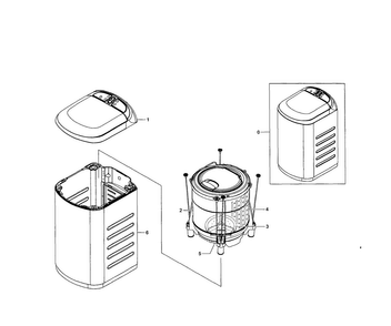 Part Location Diagram of DC65-20010A Samsung CABLE CLAMP;DA-9N-1,NYLO