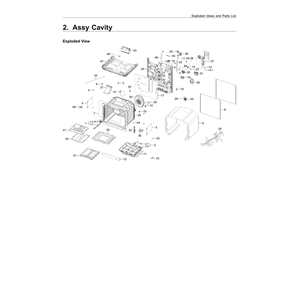 Cavity Assembly Diagram and Parts List for NX60T8711SG AA-00 Samsung Range
