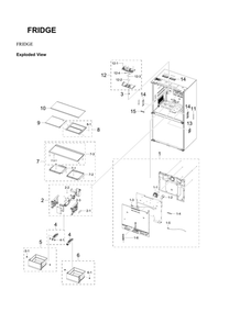 Part Location Diagram of DA97-21902A Samsung Vegetable Shelf Assembly (Lower)