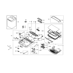 Part Location Diagram of DC97-19221A Samsung Hinge Assembly