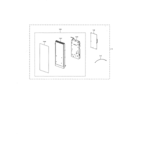 Control Box Diagram and Parts List for ME21M706BAG AA-00 Samsung Microwave Oven Combo