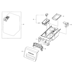 Drawer Diagram and Parts List for WF36J4000AW A2-0000 Samsung Washer