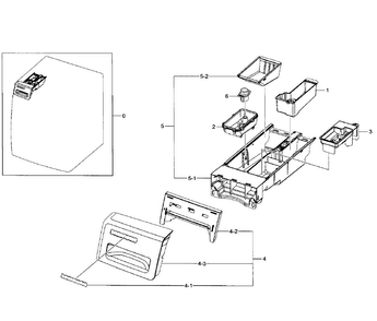 Drawer Diagram and Parts List for WF330ANB XAA-0000 Samsung Washer