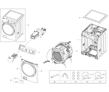 Part Location Diagram of DC63-01151B Samsung Filter Cover