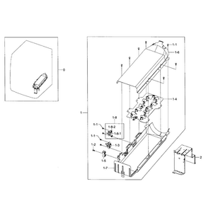 Heater Assy Diagram and Parts List for DV435ETGJRA A1-0001 Samsung Dryer