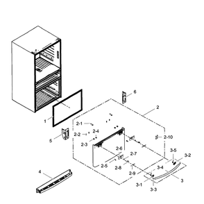 Freezer Door Diagram and Parts List for RF28JBEDBSG AA-0006 Samsung Refrigerator