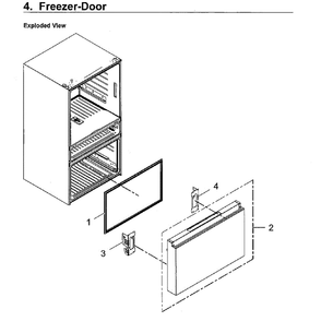 Part Location Diagram of DA82-02797X Samsung Door Assembly