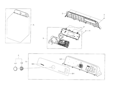 Part Location Diagram of DC97-18130F Samsung User Interface Control Panel