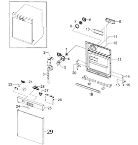 Part Location Diagram of DD97-00105B Samsung Control Panel Assembly