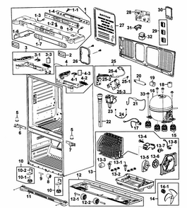 Part Location Diagram of DA63-06600A Samsung Grommet Hinge Middle