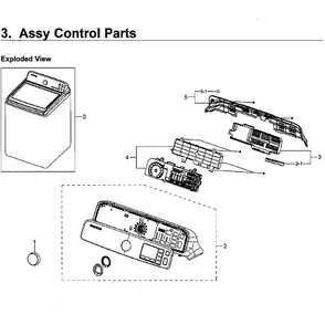 Part Location Diagram of DC97-19576T Samsung Touchpad Control Panel Assembly