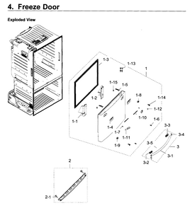 Part Location Diagram of DA67-03330B Samsung Refrigerator cap handle