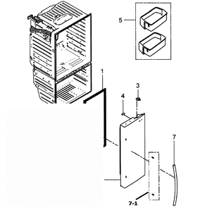 Right Door Diagram and Parts List for RFG298HDPN XAA-00 Samsung Refrigerator