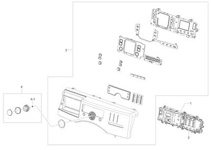 Control Panel Asy Diagram and Parts List for 40249032010  Kenmore Washer