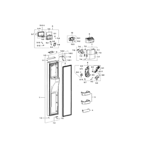Part Location Diagram of DA91-03633L Samsung Assembly DOOR FOAM FRE;POLAR