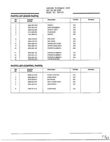 Complete Microwave Assembly Page 5 Diagram and Parts List for MW1010 XAA Samsung Microwave