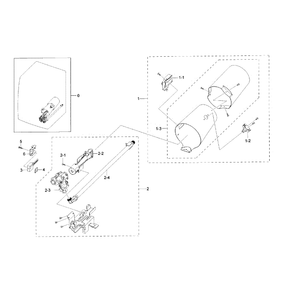 Duct And Burner Diagram and Parts List for DV45H6300GG A3-0000 Samsung Dryer