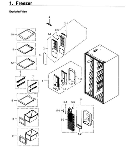 Part Location Diagram of DA97-16667A Samsung Multi Cover Assembly