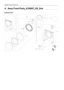 Part Location Diagram of DC97-21477C Samsung Filter Case Assembly
