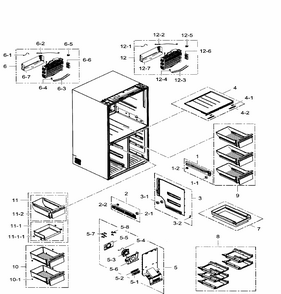 Part Location Diagram of DA97-14892A Samsung Basket Case Assembly