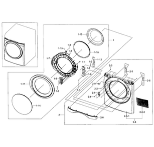 Part Location Diagram of DC97-16322B Samsung Assembly FRAME FRONT(S);GRAC
