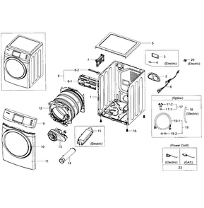 Part Location Diagram of DC68-02742B Samsung Power label