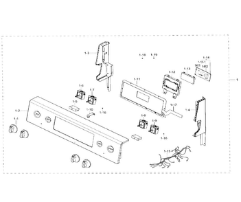 Control Diagram and Parts List for NE59J7850WG AA-0004 Samsung Range