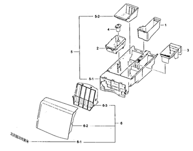 Drawer Assy Diagram and Parts List for WF431ABP XAA-0002 Samsung Washer