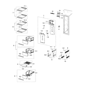 Part Location Diagram of DA97-15061B Samsung Assembly SHELF-REF LOW;FSR C