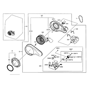 Motor Assembly Diagram and Parts List for DV431AEW XAA-01 Samsung Dryer