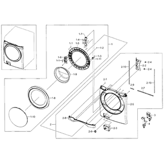 Part Location Diagram of DC72-00034X Samsung Absorber