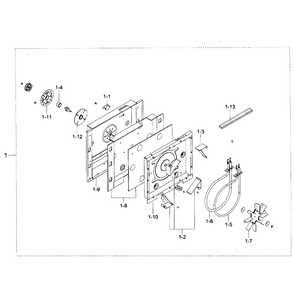 Casing Section Diagram and Parts List for MC17F808KDT AA-01 Samsung Microwave Oven Combo