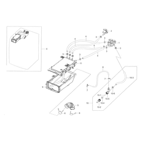 Housing Drawer Diagram and Parts List for WF56H9110CW A2-01 Samsung Washer